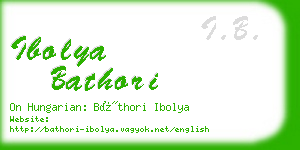 ibolya bathori business card
